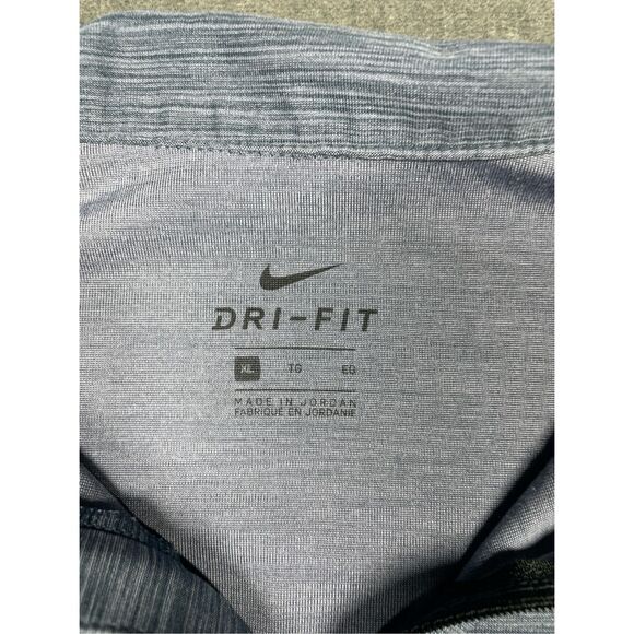 Nike Collared Shirt Men XL Gray Long Sleeve Dri Fit Quarter Zip Pullover Athleti - Picture 4 of 8